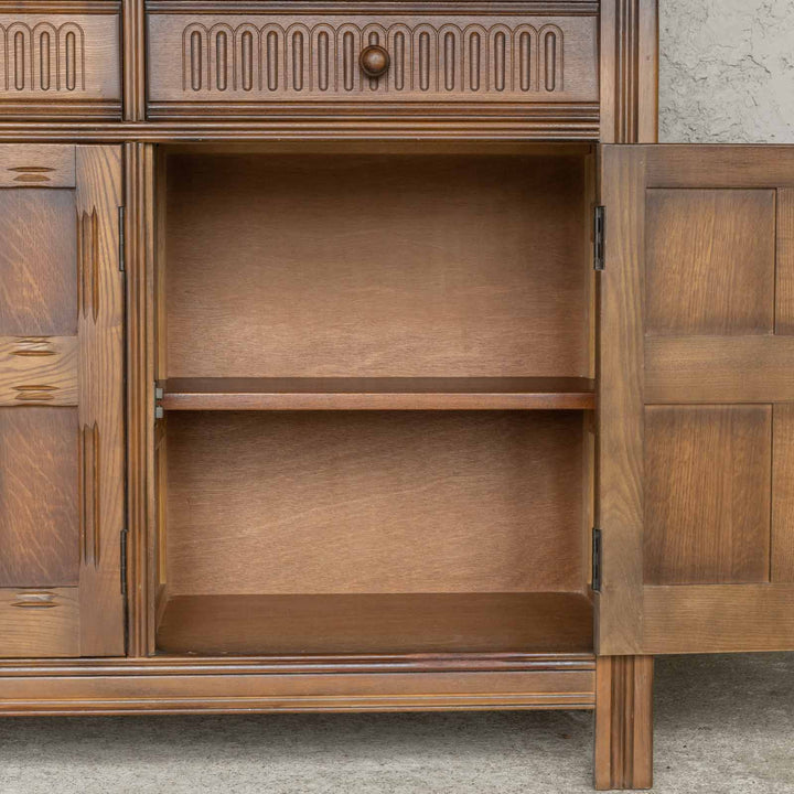 英国【ERCOL アーコール】どっしりとした風格のある佇まい オープンカップボード Old Colonial オールドコロニアル[m]