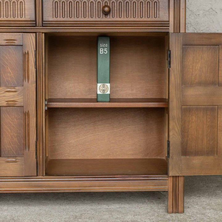 英国【ERCOL アーコール】どっしりとした風格のある佇まい オープンカップボード Old Colonial オールドコロニアル[m]