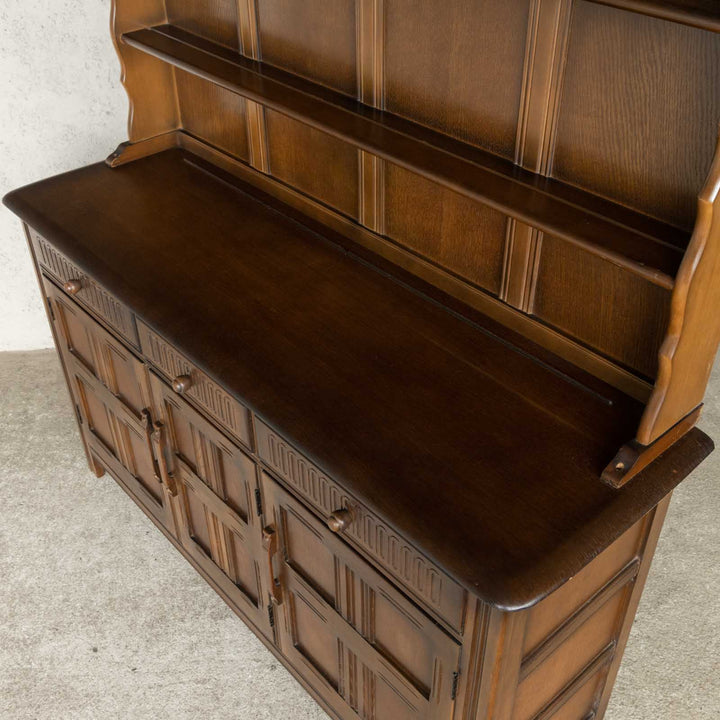 英国【ERCOL アーコール】どっしりとした風格のある佇まい オープンカップボード Old Colonial オールドコロニアル[m]