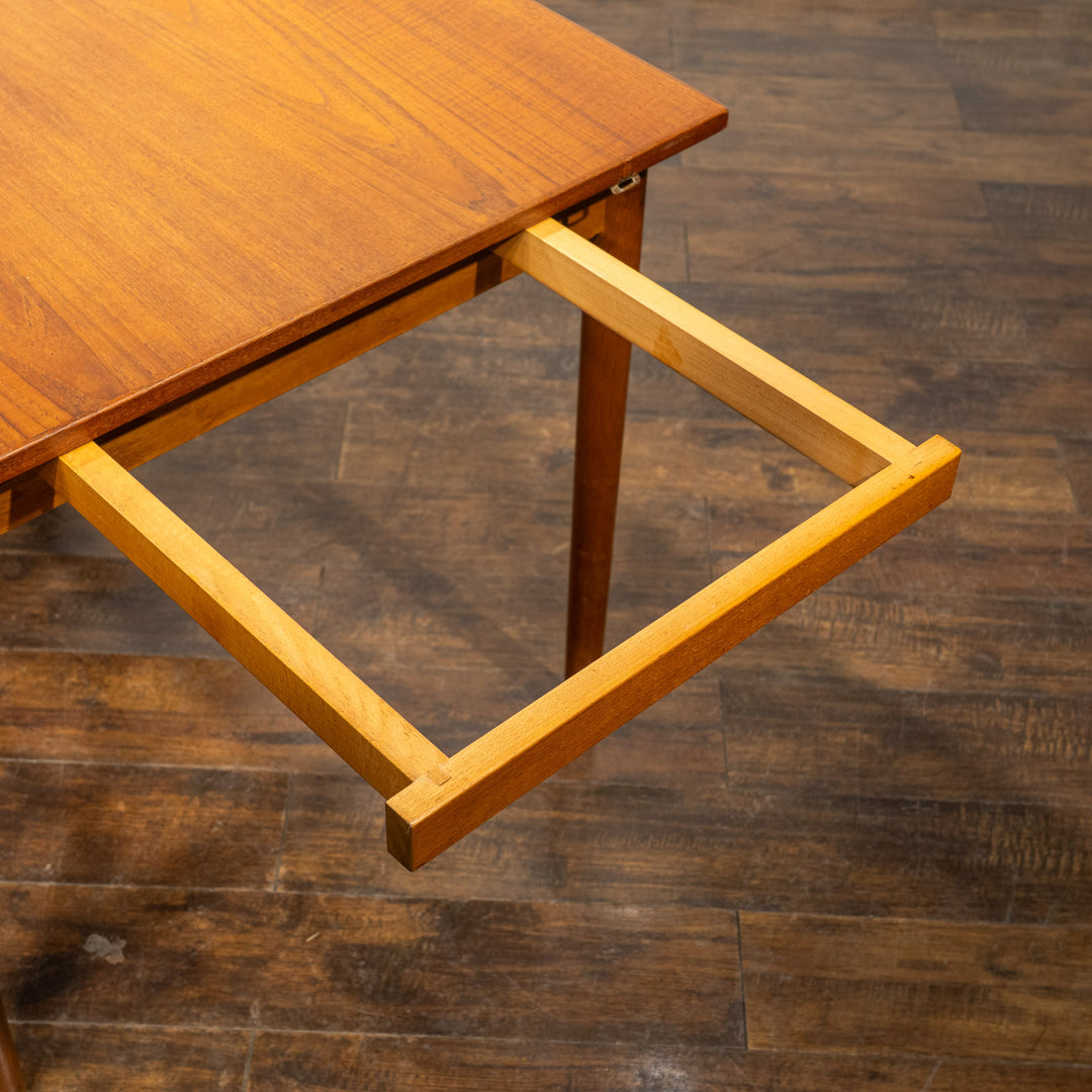 大人数でも対応できる長い天板で店舗什器としてもおすすめ チーク ドロップリーフテーブル /23E