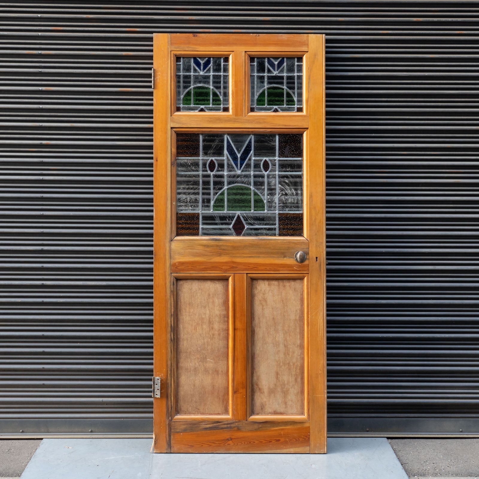 ステンドグラスドア 2枚セット　DIY アンティーク　家具　レトロ 楽天市場】アンティーク ドア ダブルドア 親子ドア ステンドグラス