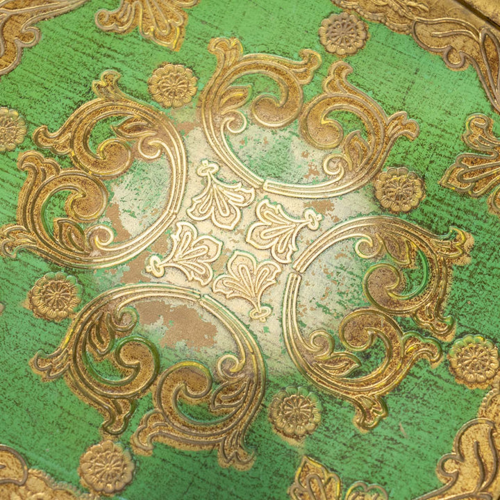 優雅なカブリオールレッグにゴールドペイントが華やか 3段 ネストテーブル /23G-1