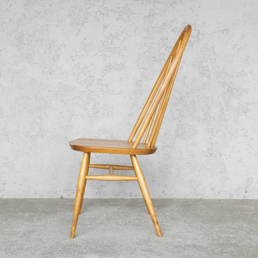 英国【ERCOL アーコール】曲木のボウバック 6本スポーク クエーカーチェア No.365 Windsor ウインザー /23I-5[m]