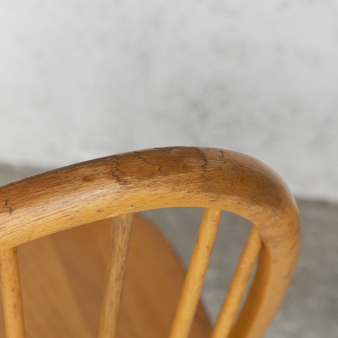 英国【ERCOL アーコール】曲木のボウバック 6本スポーク クエーカーチェア No.365 Windsor ウインザー /23I-5[m]