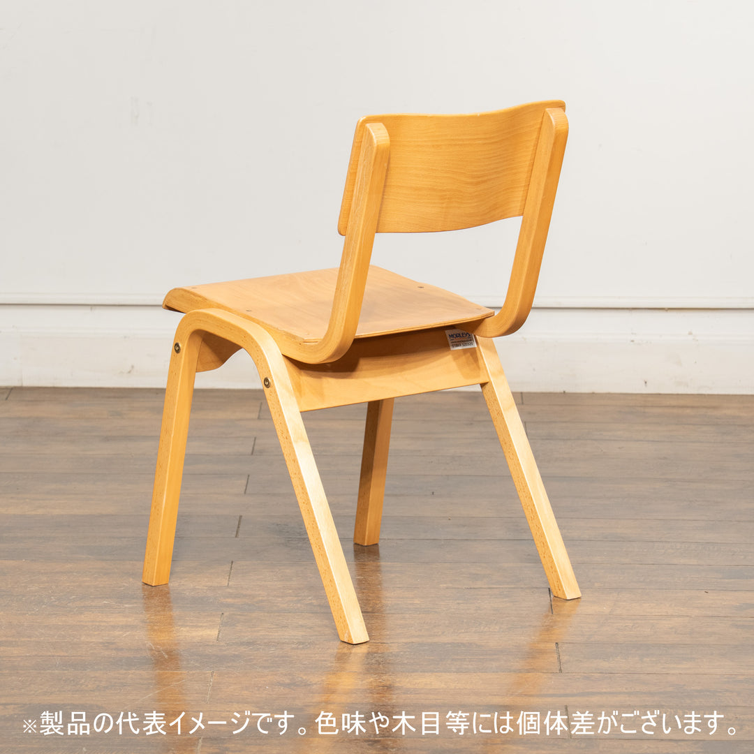 【複数あり】スタッキングできるので場所を取らずに収納できる ビーチ プライウッド スクールチェア
