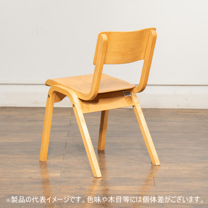 【複数あり】スタッキングできるので場所を取らずに収納できる ビーチ プライウッド スクールチェア
