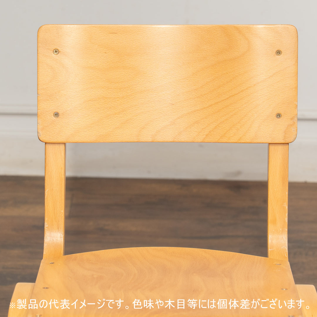 【複数あり】スタッキングできるので場所を取らずに収納できる ビーチ プライウッド スクールチェア