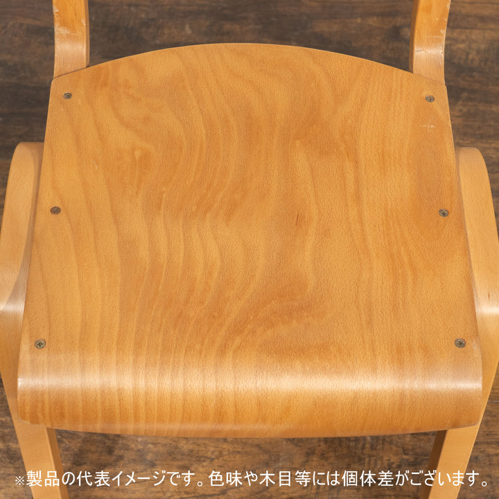 【複数あり】スタッキングできるので場所を取らずに収納できる ビーチ プライウッド スクールチェア