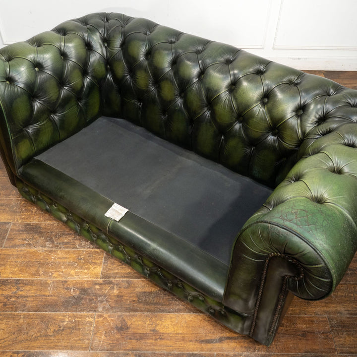 チェスターフィールド グリーン ソファ 2人掛け /23I