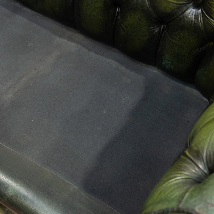 チェスターフィールド グリーン ソファ 2人掛け /23I