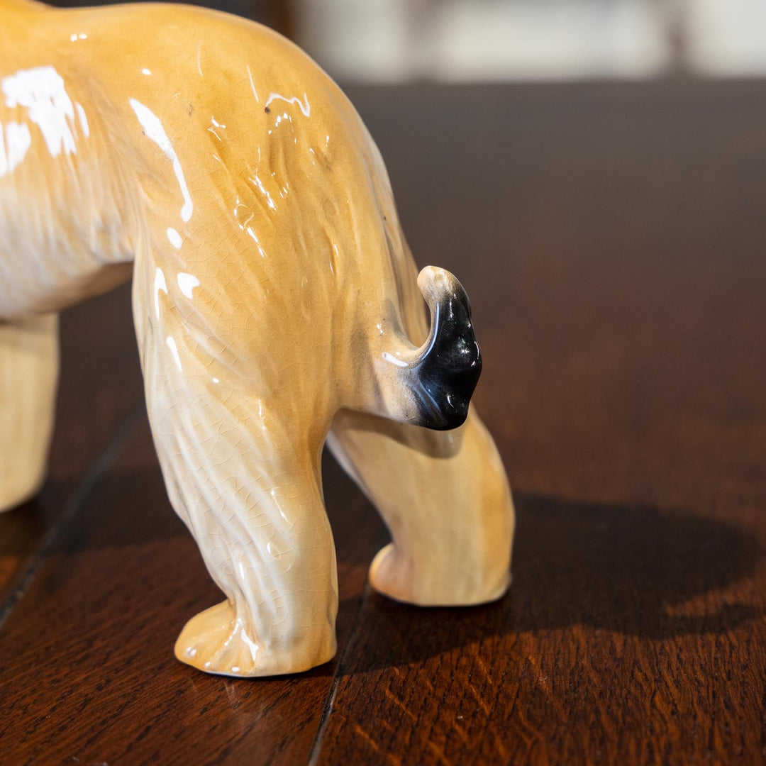 【BESWICK ベスウィック】ふさふさの長い毛を持つアフガンハウンドを表現 ドッグフィギュリン[m]
