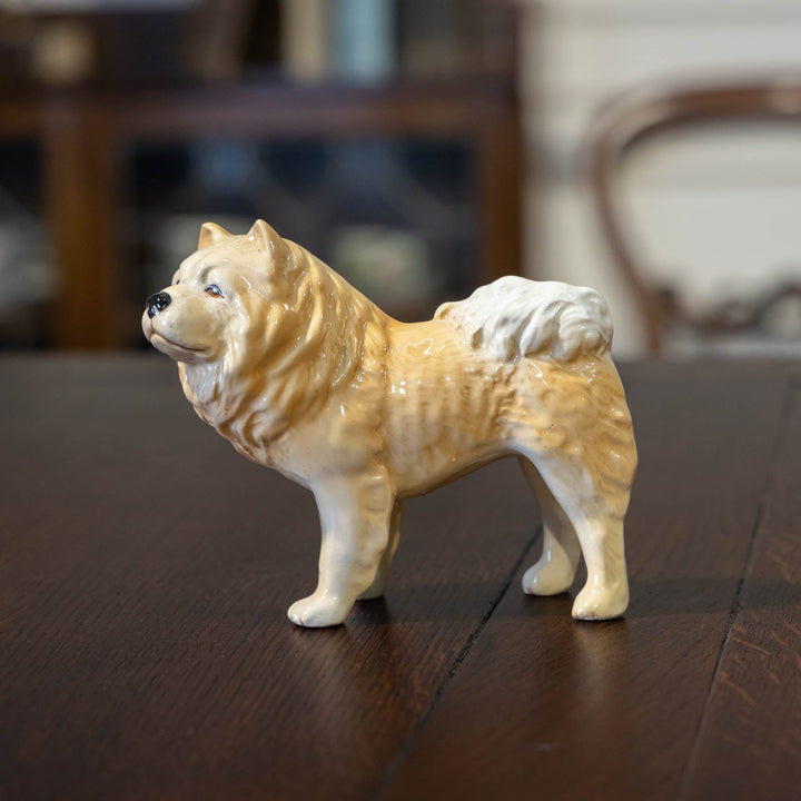 ふさふさとした毛並みや愛くるしい表情のチャウチャウ犬を表現 ドッグフィギュリン[m]