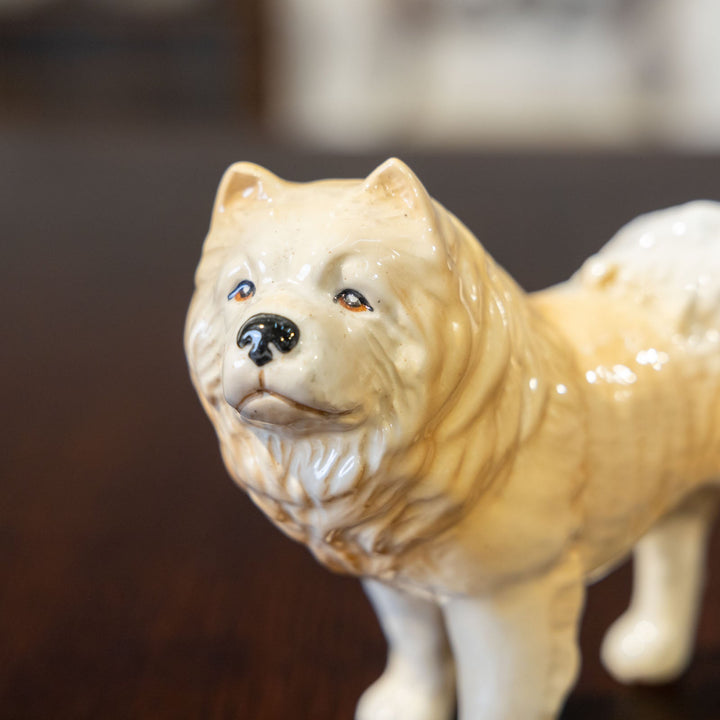 ふさふさとした毛並みや愛くるしい表情のチャウチャウ犬を表現 ドッグフィギュリン[m]