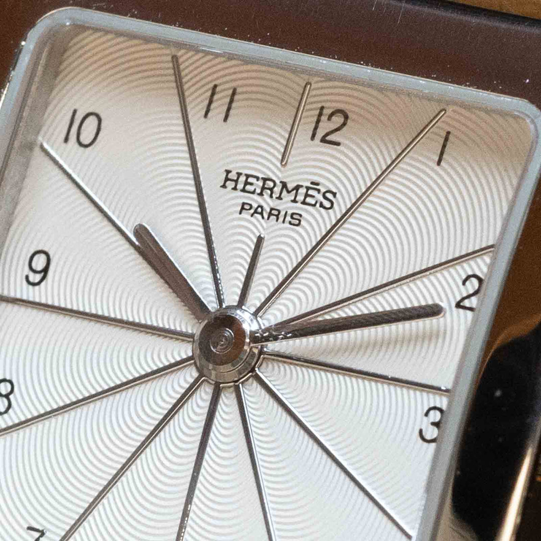 レディース【HERMES エルメス】Hをモチーフにした遊び心溢れるデザイン Hウォッチ シルバーダイヤル 2000年代[m]