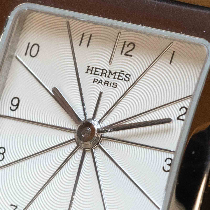 レディース【HERMES エルメス】Hをモチーフにした遊び心溢れるデザイン Hウォッチ シルバーダイヤル 2000年代[m]