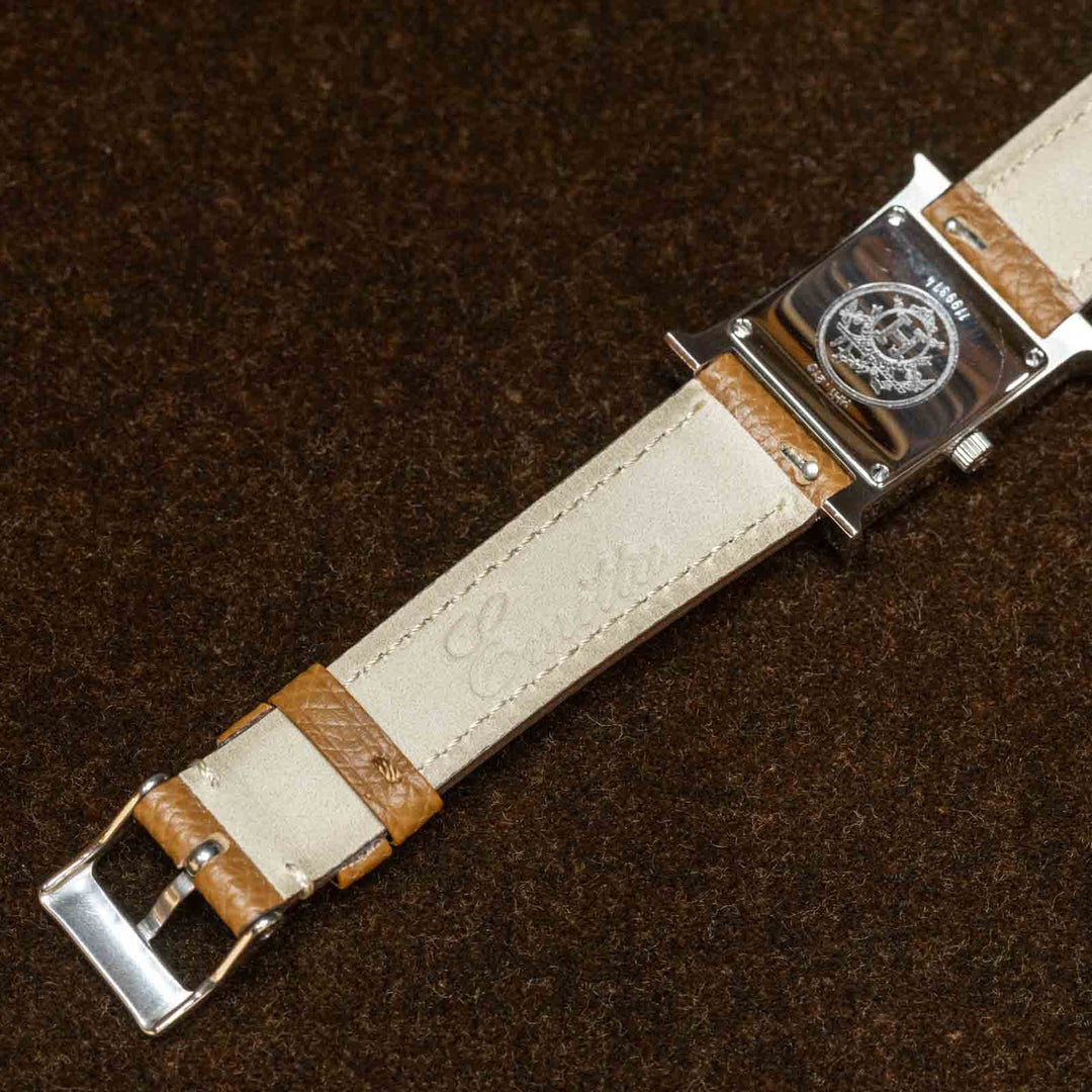 レディース【HERMES エルメス】Hをモチーフにした遊び心溢れるデザイン Hウォッチ シルバーダイヤル 2000年代[m]