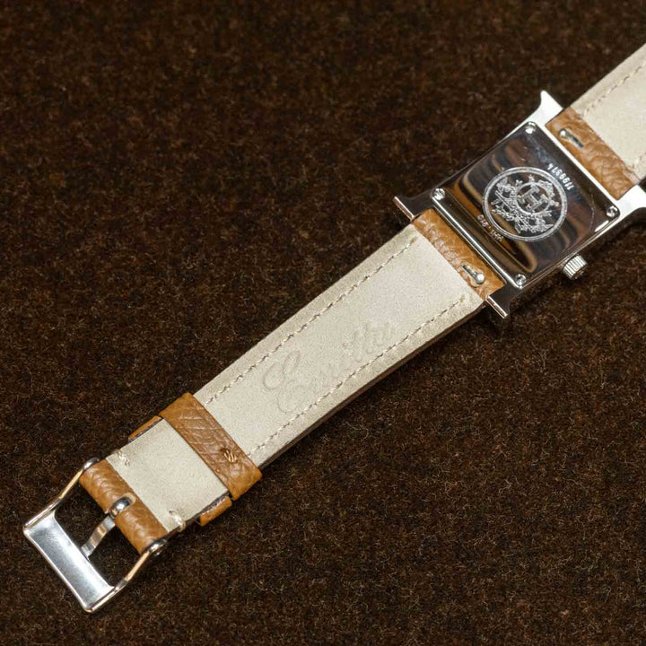 レディース【HERMES エルメス】Hをモチーフにした遊び心溢れるデザイン Hウォッチ シルバーダイヤル 2000年代[m]