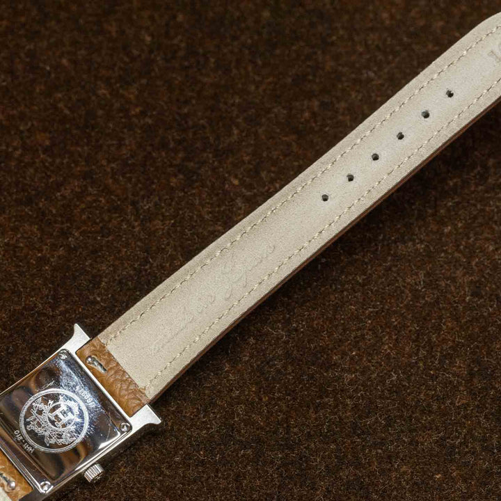 レディース【HERMES エルメス】Hをモチーフにした遊び心溢れるデザイン Hウォッチ シルバーダイヤル 2000年代[m]