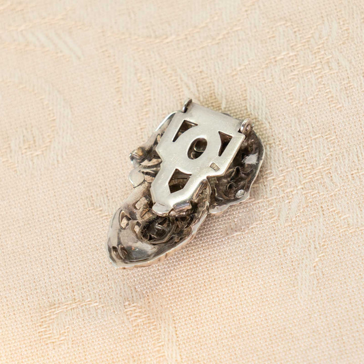 アールデコを感じる繊細なデザインが美しい スターリングシルバー マルカジット ドレスクリップ /23K-A[m]