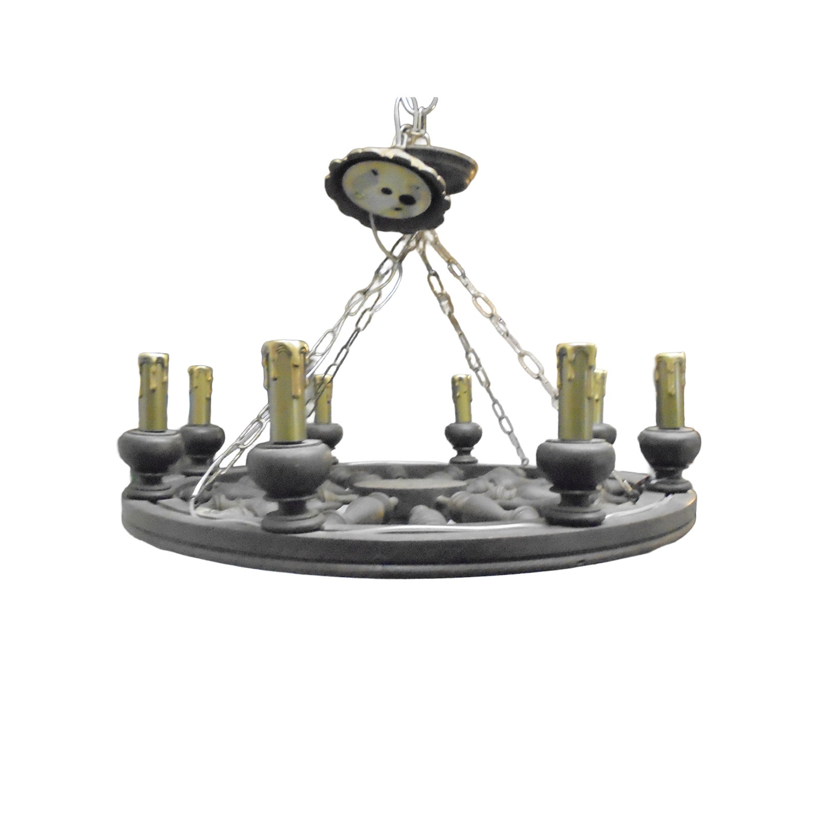 ケージシャンデリア　4灯　直付け 木製 ラウンドシャンデリア 8灯 直付け・直配線仕様 /23K – THE GLOBE