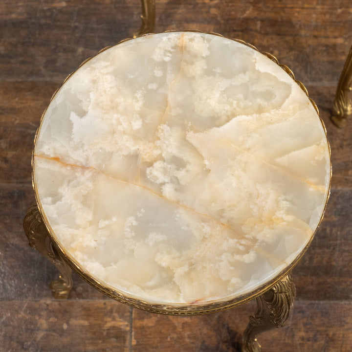 マーブルトップ ラウンド 3段 ネストテーブル /23K