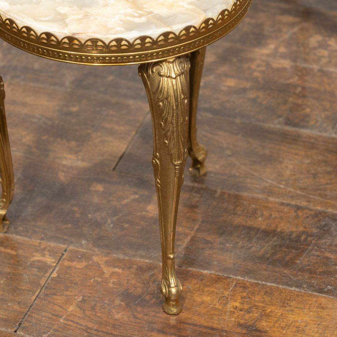 マーブルトップ ラウンド 3段 ネストテーブル /23K