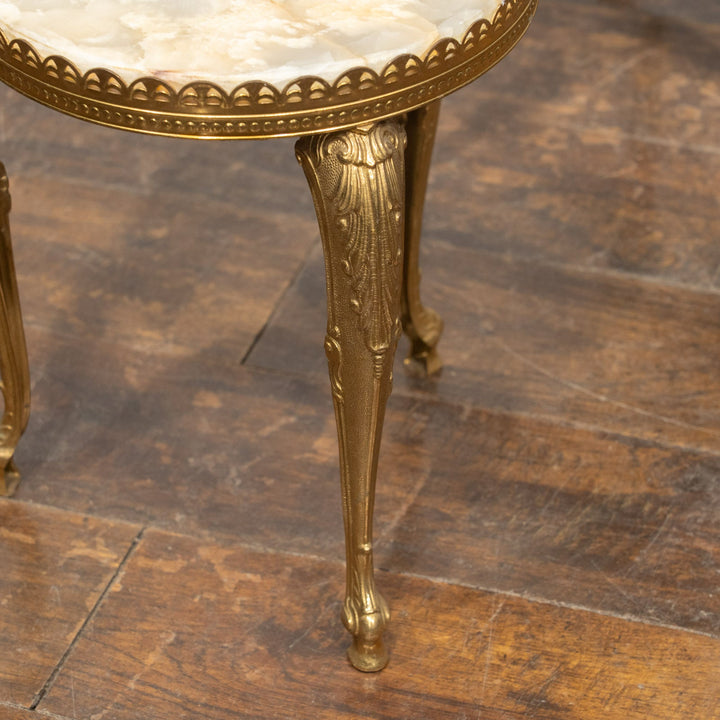 マーブルトップ ラウンド 3段 ネストテーブル /23K