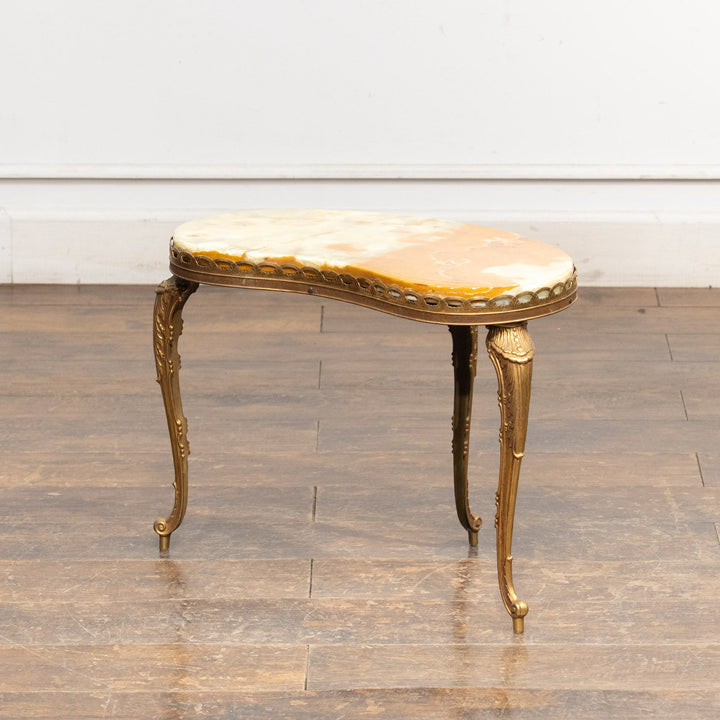 キドニーシェイプ マーブルトップ 2段ネストテーブル /23K