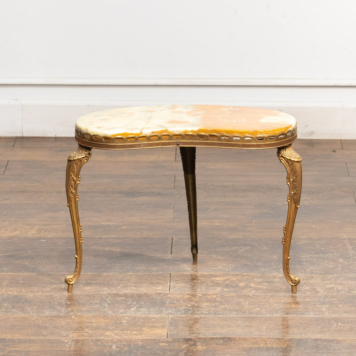 キドニーシェイプ マーブルトップ 2段ネストテーブル /23K