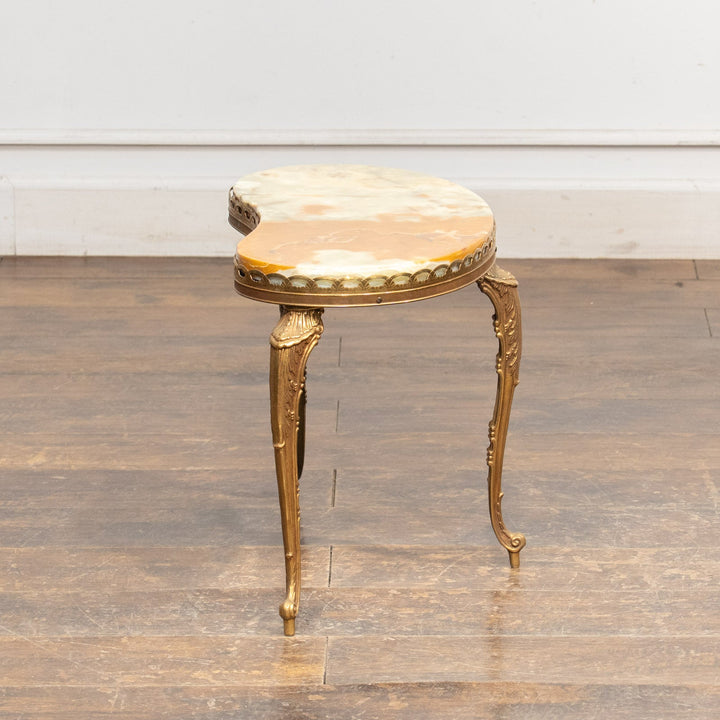 キドニーシェイプ マーブルトップ 2段ネストテーブル /23K