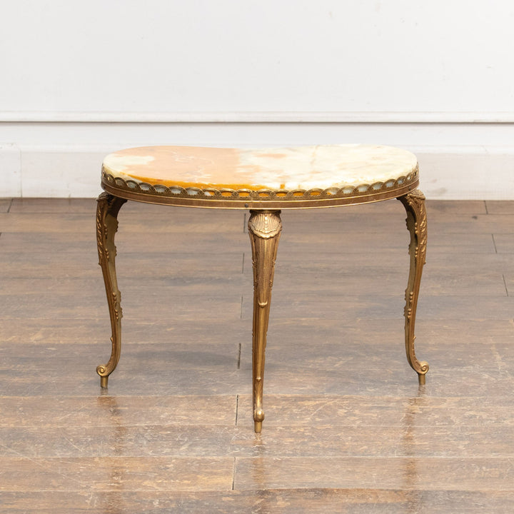 キドニーシェイプ マーブルトップ 2段ネストテーブル /23K