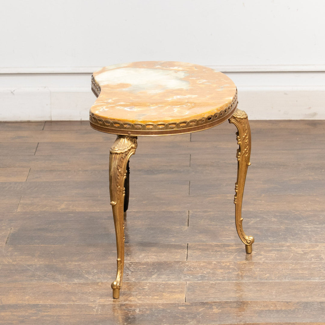 キドニーシェイプ マーブルトップ 2段ネストテーブル /23K