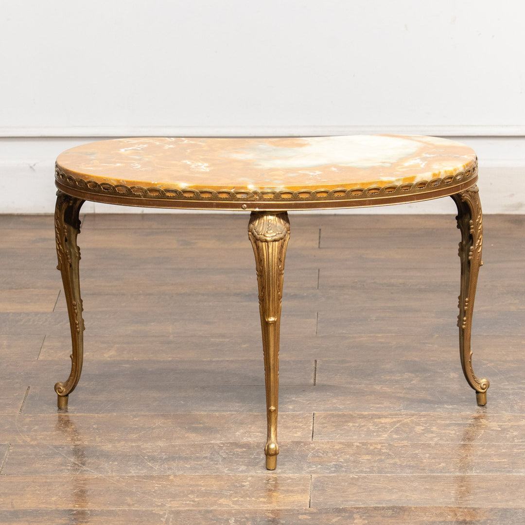 キドニーシェイプ マーブルトップ 2段ネストテーブル /23K