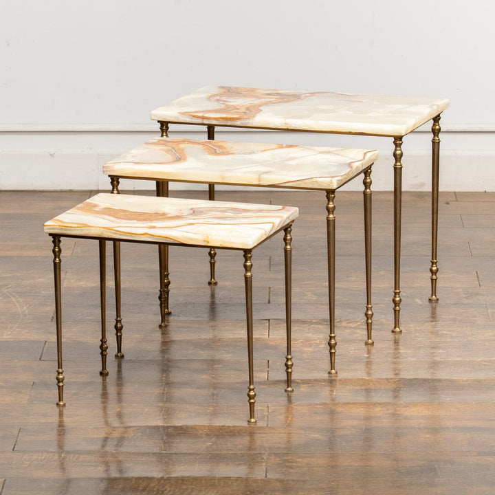 マーブルトップ 3段 ネストテーブル /23K-1