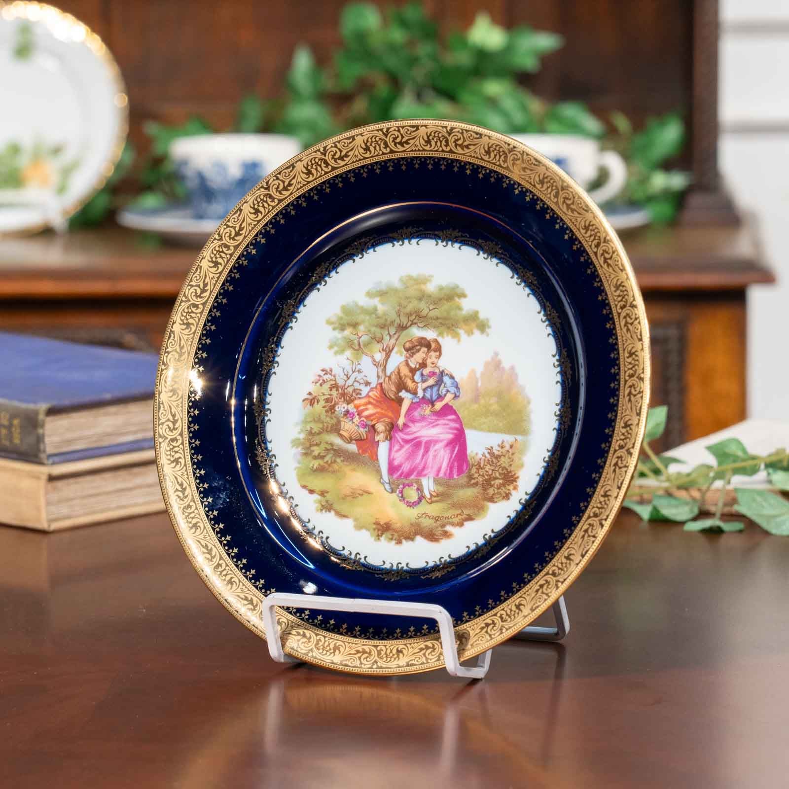 フランス　リモージュ　金彩　２１cmプレート　７枚 フランスリモージュ金彩21cmプレート7枚