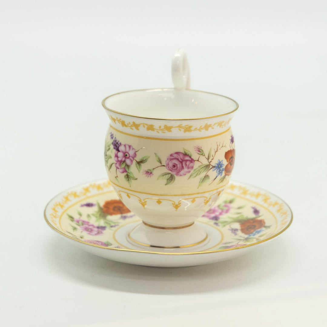 【ROYAL WORCESTER ロイヤルウースター Cabinet Flowers キャビネットフワラーズ】コーヒーカップ&ソーサー[m]