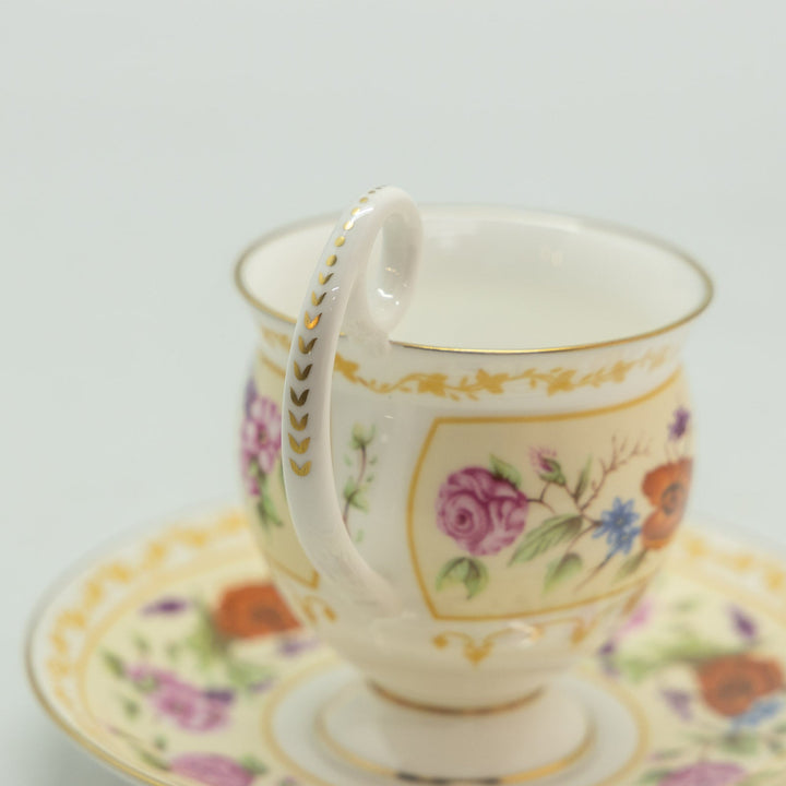 【ROYAL WORCESTER ロイヤルウースター Cabinet Flowers キャビネットフワラーズ】コーヒーカップ&ソーサー[m]