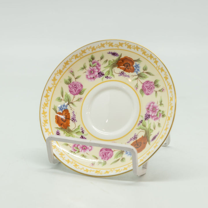 【ROYAL WORCESTER ロイヤルウースター Cabinet Flowers キャビネットフワラーズ】コーヒーカップ&ソーサー[m]