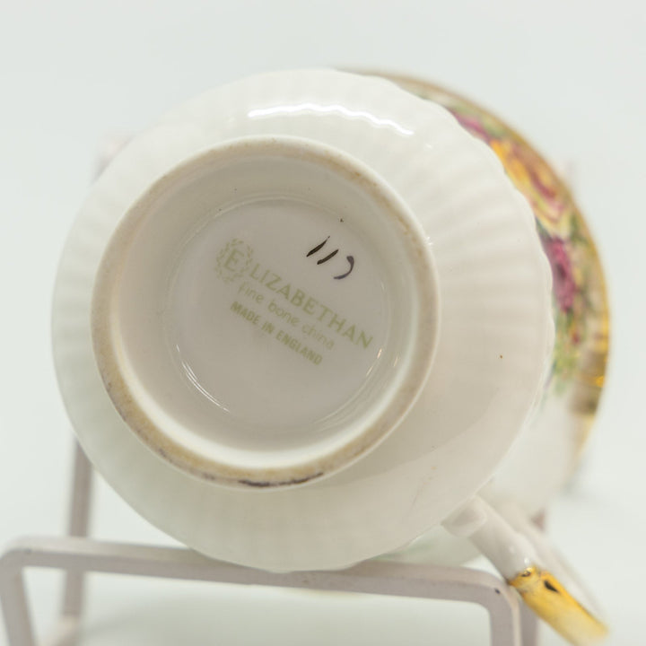 【ELIZABETHAN エリザベザン】美しいローズと金彩の装飾がエレガント トリオセット /23K-B[m]