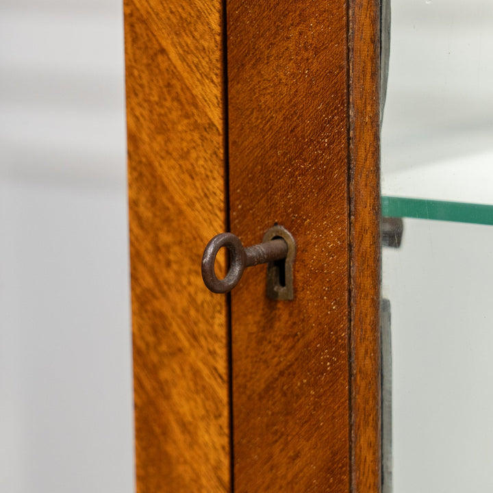 扉の装飾やクロウ&ボールのカブリオールレッグがエレガント ガラスキャビネット /23K