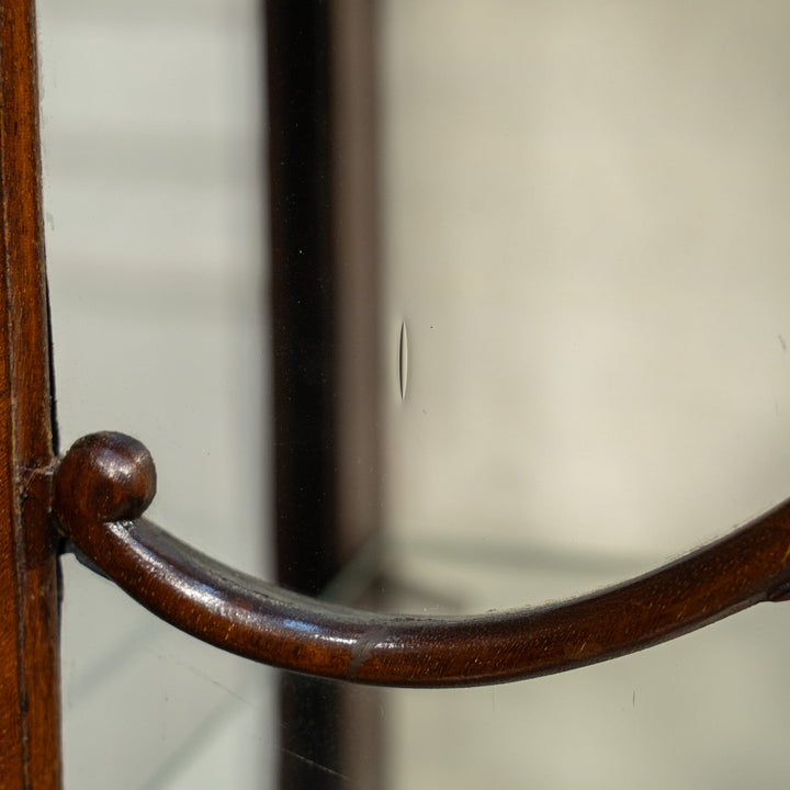 扉の装飾やクロウ&ボールのカブリオールレッグがエレガント ガラスキャビネット /23K