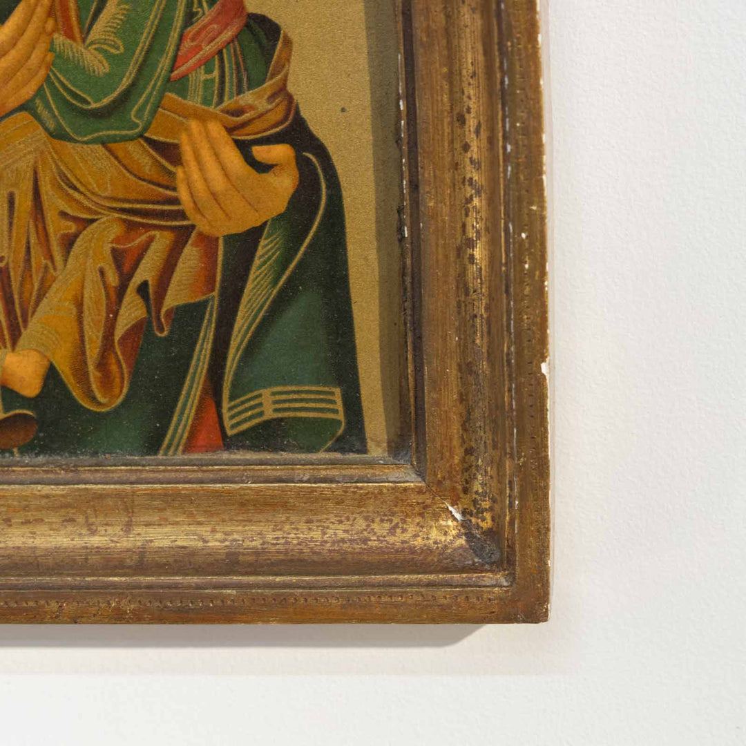穏やかで美しい表情が描かれた神聖な佇まいのイコン[m]