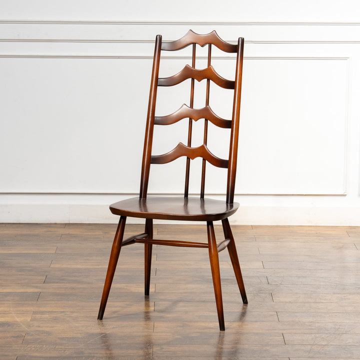 英国【ERCOL アーコール】背中をしっかり支えてくれる ラダーバックチェア No.496 Old Colonial オールドコロニアル /23K-1[m]
