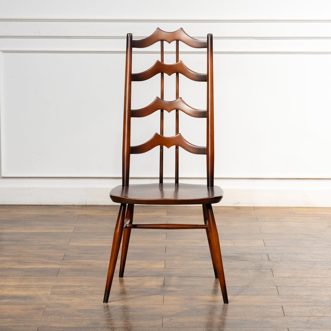 英国【ERCOL アーコール】背中をしっかり支えてくれる ラダーバックチェア No.496 Old Colonial オールドコロニアル /23K-1[m]