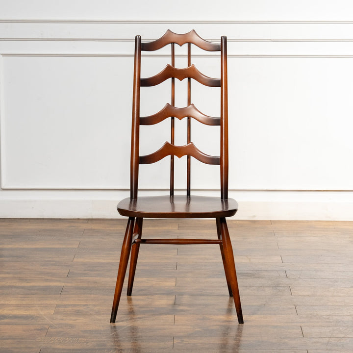 英国【ERCOL アーコール】背中をしっかり支えてくれる ラダーバックチェア No.496 Old Colonial オールドコロニアル /23K-1[m]