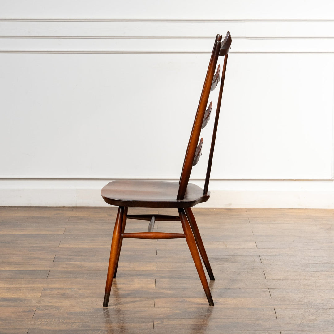 英国【ERCOL アーコール】背中をしっかり支えてくれる ラダーバックチェア No.496 Old Colonial オールドコロニアル /23K-1[m]
