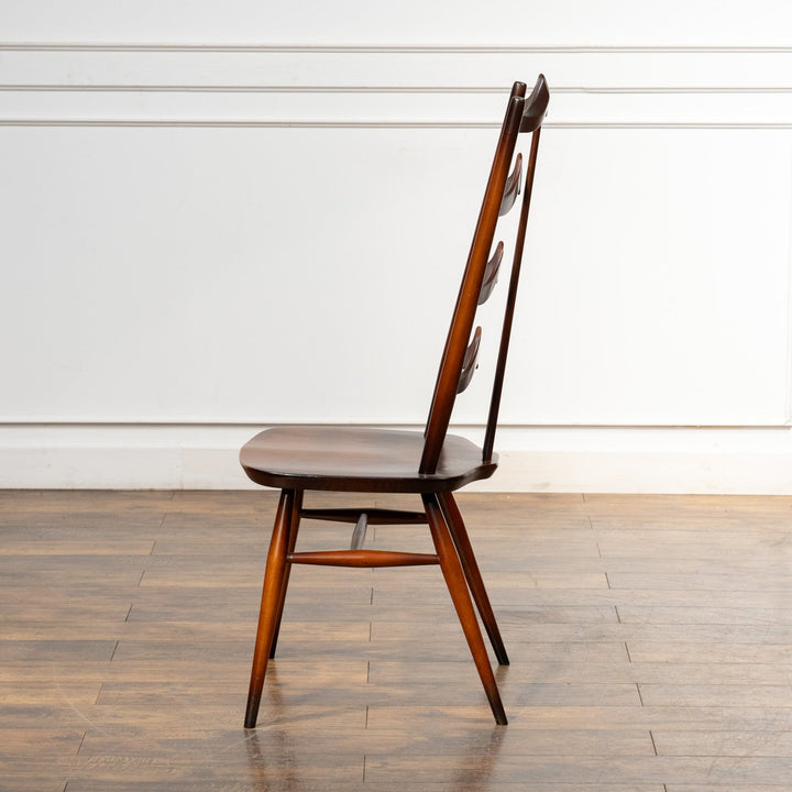 英国【ERCOL アーコール】背中をしっかり支えてくれる ラダーバックチェア No.496 Old Colonial オールドコロニアル /23K-1[m]