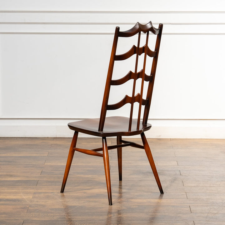 英国【ERCOL アーコール】背中をしっかり支えてくれる ラダーバックチェア No.496 Old Colonial オールドコロニアル /23K-1[m]