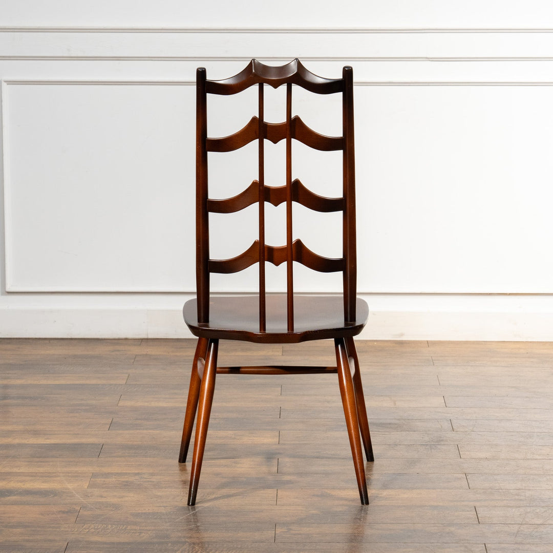 英国【ERCOL アーコール】背中をしっかり支えてくれる ラダーバックチェア No.496 Old Colonial オールドコロニアル /23K-1[m]