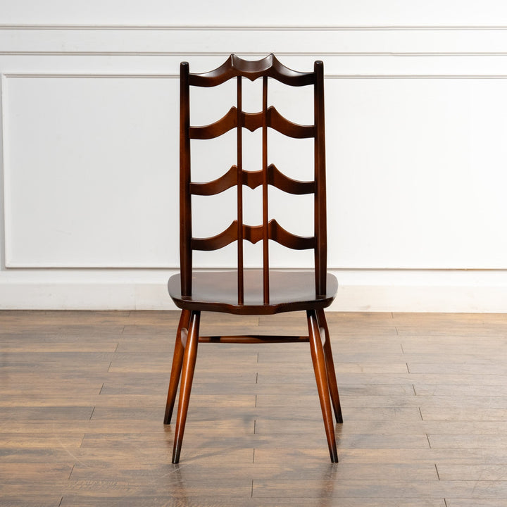 英国【ERCOL アーコール】背中をしっかり支えてくれる ラダーバックチェア No.496 Old Colonial オールドコロニアル /23K-1[m]